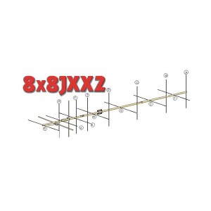 8x8JXX2 Antenna 8+8 el. x 144 MHz cross yagi