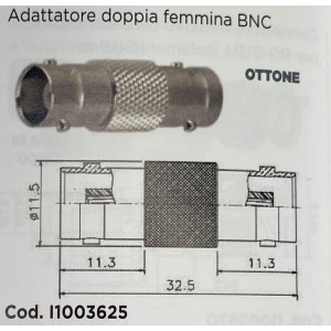 ADATTATORE DOPPIA FEMMINA BNC cod. 1003625